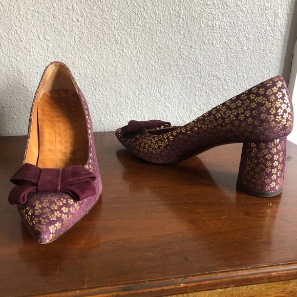 Chie Mihara Purple and Gold Heels 40 - Picture 1 of 12